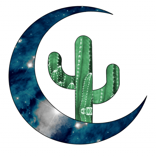 Moon and Cactus